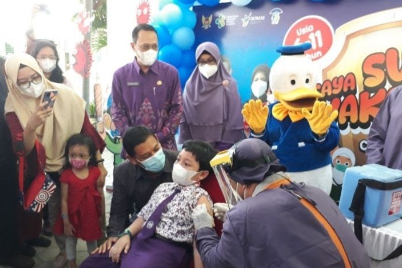 Belum Sepekan, Capaian Vaksinasi Anak Usia 6-11 Tahun Kota Kediri Sudah 12 persen